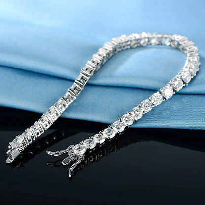 8mm Big Moissanite Diamond Tennis Bracelet for Women Men S925 Silver Plated 18k Yellow/White Gold BangleCertified Certificates