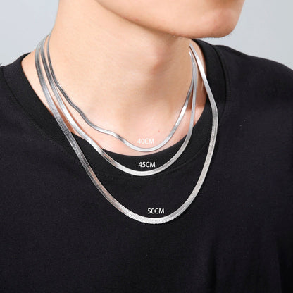 Stainless Steel Snake Chain Necklace for Women Men Gold Color Herringbone Choker Neck Chains 2026 Trend Jewelry Gift Hot