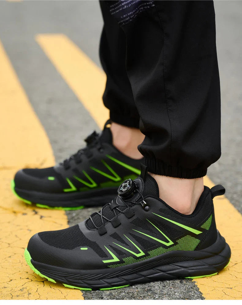 Fashion Safety Shoes Men Steel Toe Work Shoes Anti-smash Anti-puncture protection Construction Functional Shoes Men Work Boots