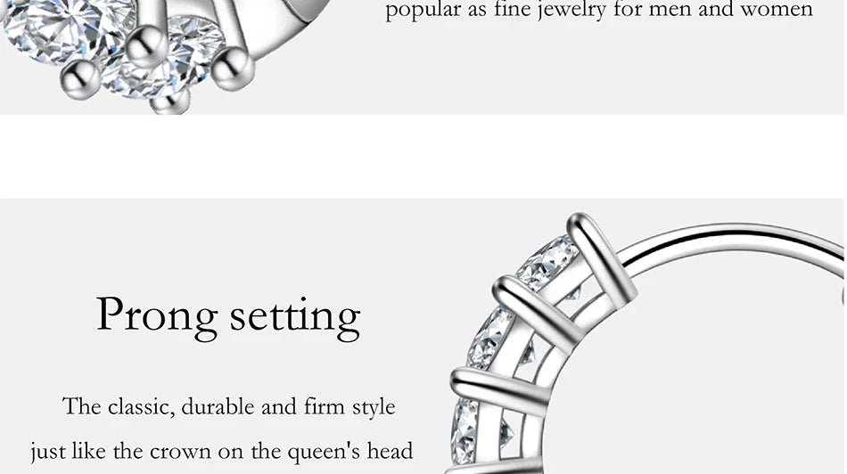 1.8CT All Moissanite Earrings for Women S925 Pure Silver GRA Certified Diamond Temperament Fashion Wedding Party Jewelry