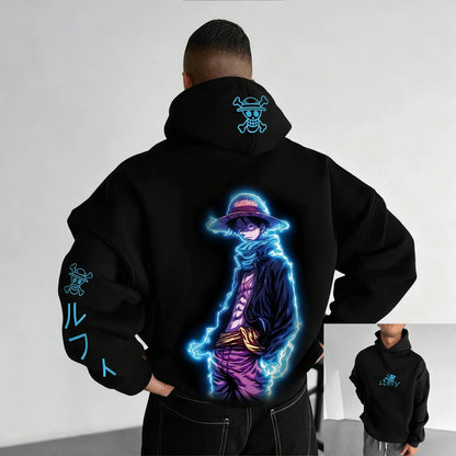 Vintage Oversized Anime One Piece Hoodie Men Women Sweatshirt Pullover Streetwear Casual Cotton Y2k Clothes Autumn Winter New