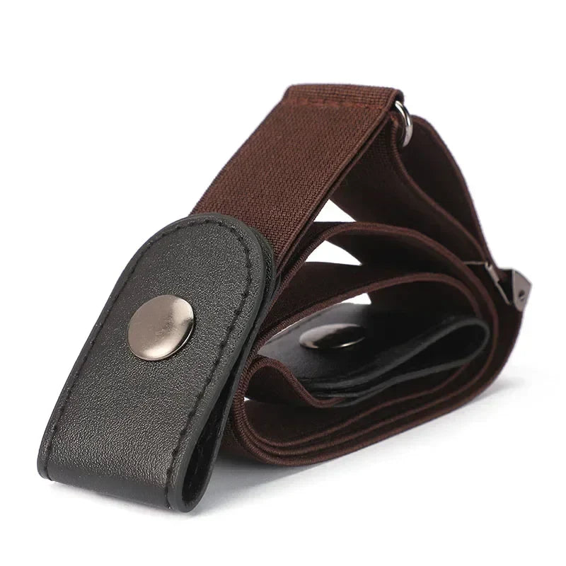Buckle-Free Belt For Jean Pants,Dresses,No Buckle Stretch Elastic Waist Belt For Women/Men,No Bulge,No Hassle Waist Belt