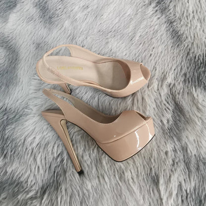 Women Sandals Sexy Pumps 14CM Platform Stripper High Heels Open Toe Stilettos Gladiator Party Dress Wedding Shoes Large Size 44