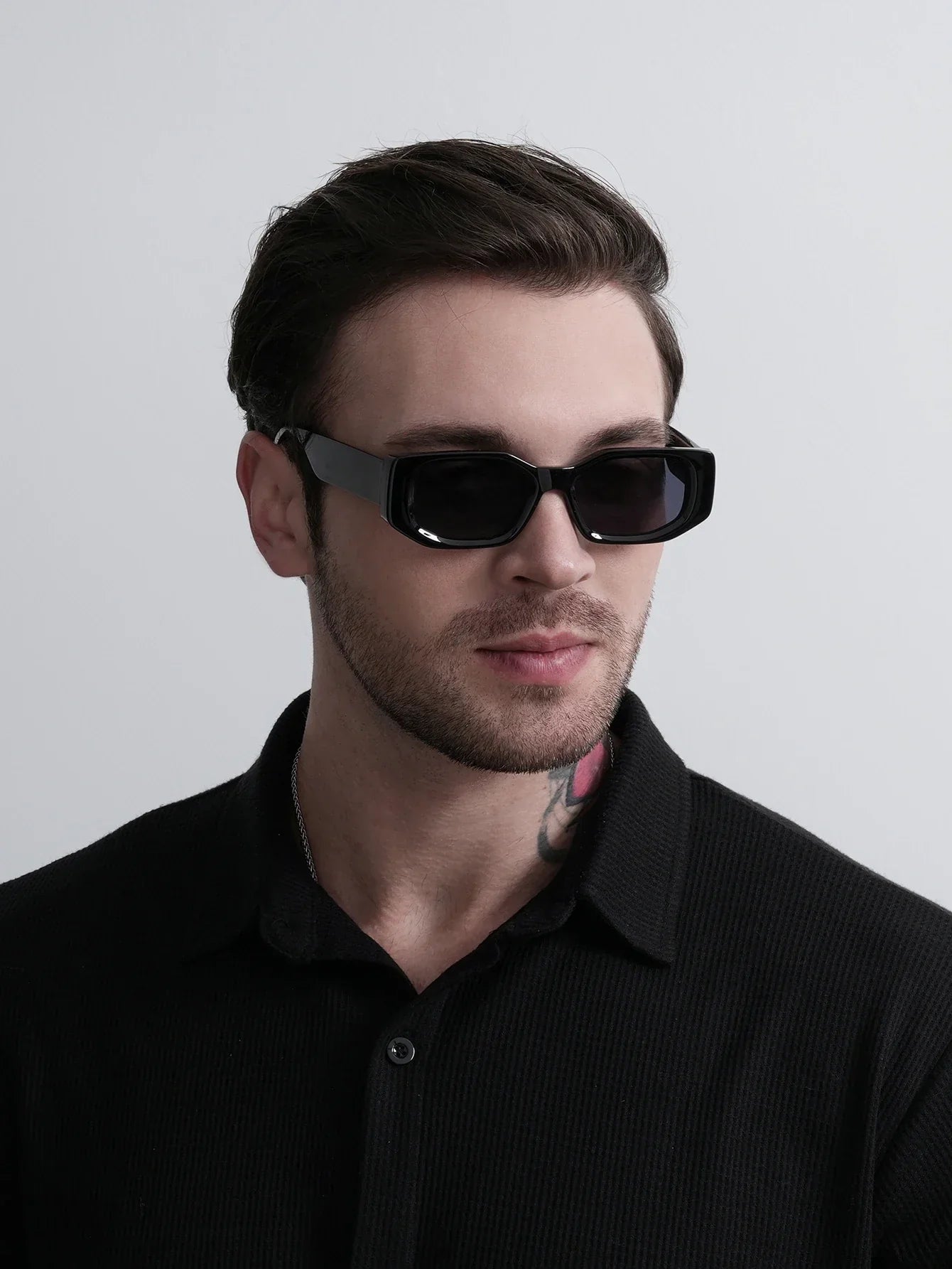 black classic retro designer branded concave irregular thick frame men women fashion sunglasses