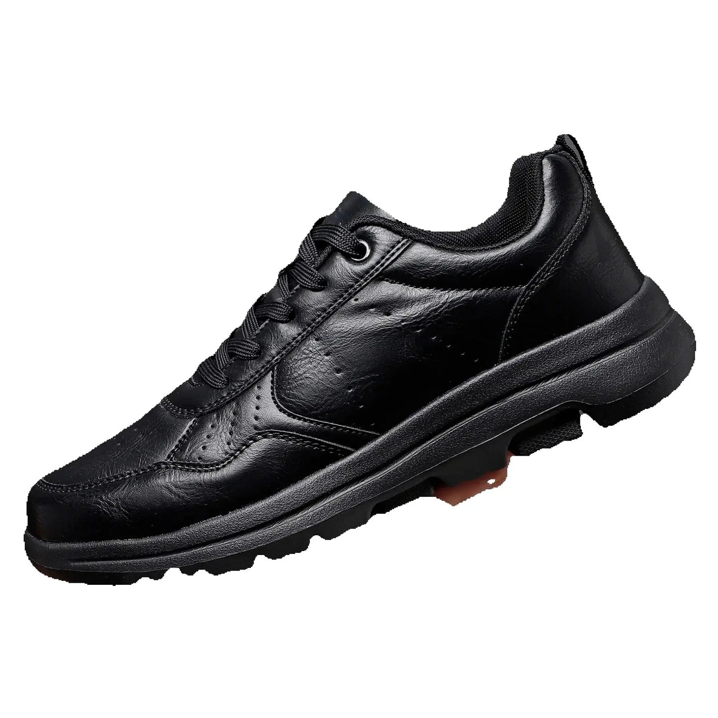 Men's Business Leather Shoes Soft Moccasin Shoes Comfortable Casual Shoes for Men Autumn Solid Black White Men Sneakers