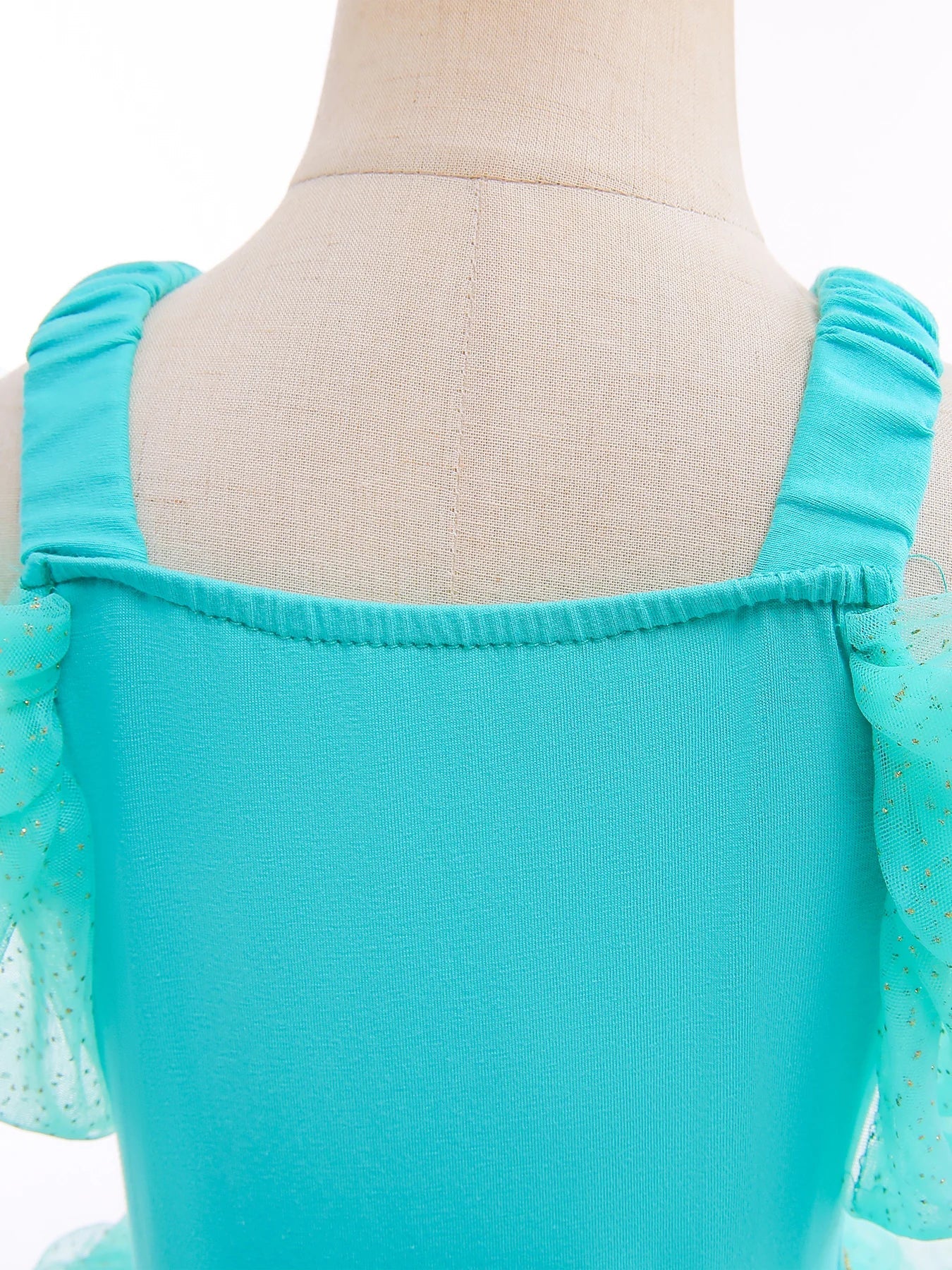 Princess Jasmine Princess Girl Ruffle Sleeve Ballet Dance Dress Tutu Skirt Short Skirt Ballet Performance Costume