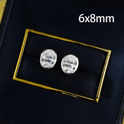 Classic Oval/Water drop Bubble Zircon Earrings for Women S925 Silver Plated 18k Gold Party Fine Jewelry Wholesale