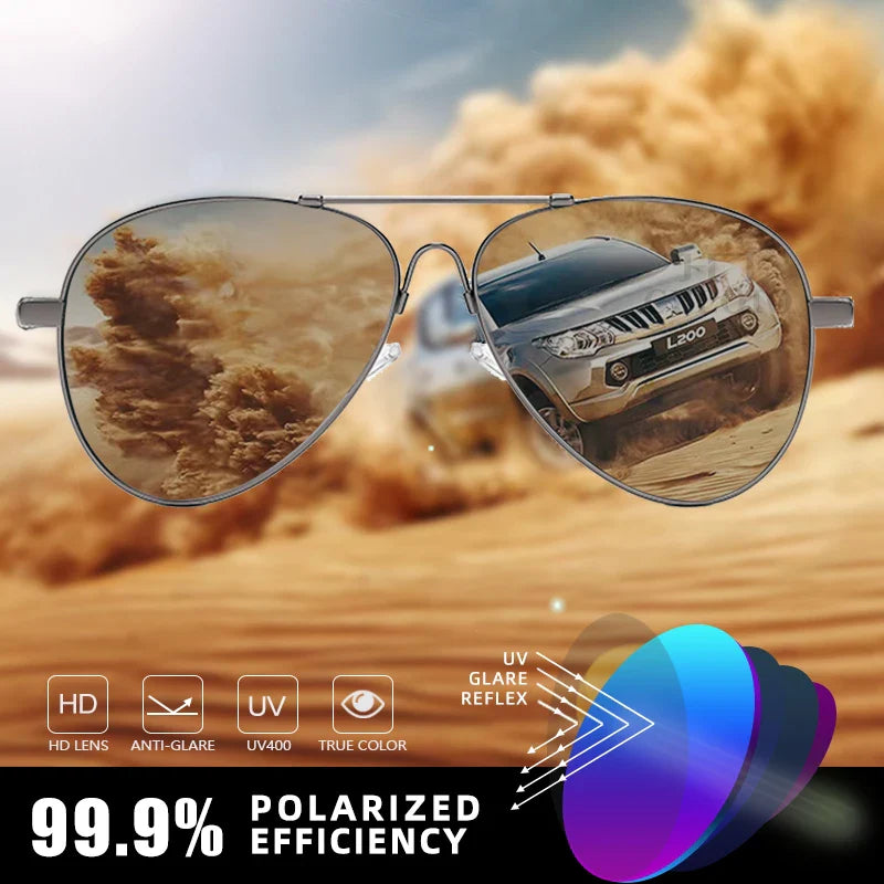 Sunglasses Polarized Men's Sun Glasses Women Fashion Pilot Gradient Eyewear