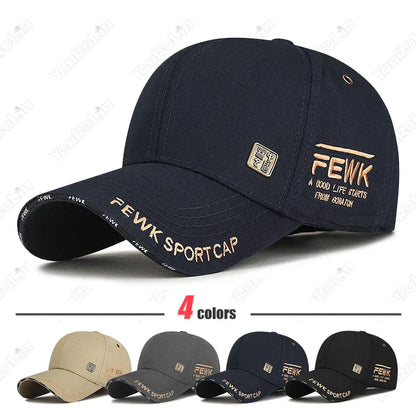 High Quality Chinese Style FEWK Letter Embroidery Cotton Adjustable Baseball Cap Sun Hat Trucker Caps Dad Hats