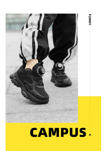Kids Shoes Boy Casual Sneakers Platform Comfortable Black White Child School Sports Tenis Boy Shoes Children's Basketball Shoes