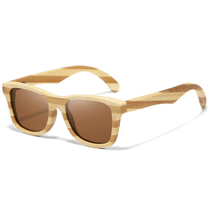 Natural Zebra bamboo adult sunglasses Manual polarized glasses Mirror coated lens Glasses Gift box 8621C