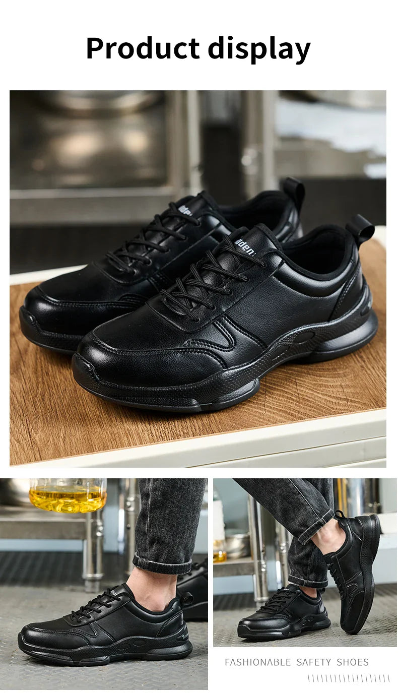 Chef's shoes, anti slip and oil resistant casual shoes, anti slip restaurant work shoes