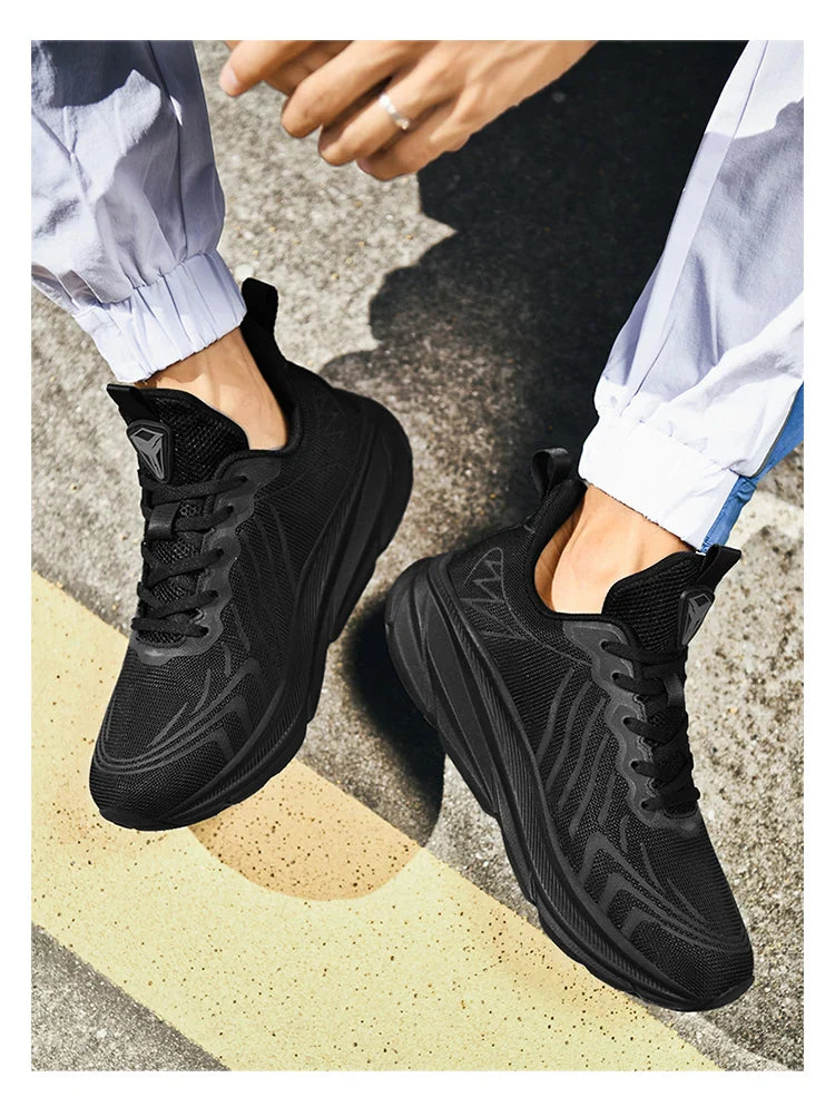 Tênis de Corrida Masculino com Placa de Carbono e Amortecimento de Ar, Tênis Esportivo Feminino Macio e Robusto, Sapatos Casuais para o Dia a Dia e Caminhada ao Ar Livre