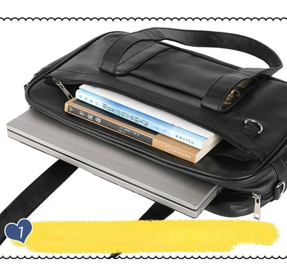 Briefcase high Students Bag Schoolbags Shoulder Bags14-16inch Laptop Bag's Messenger Bags Office HandbagPU Leather tote bag