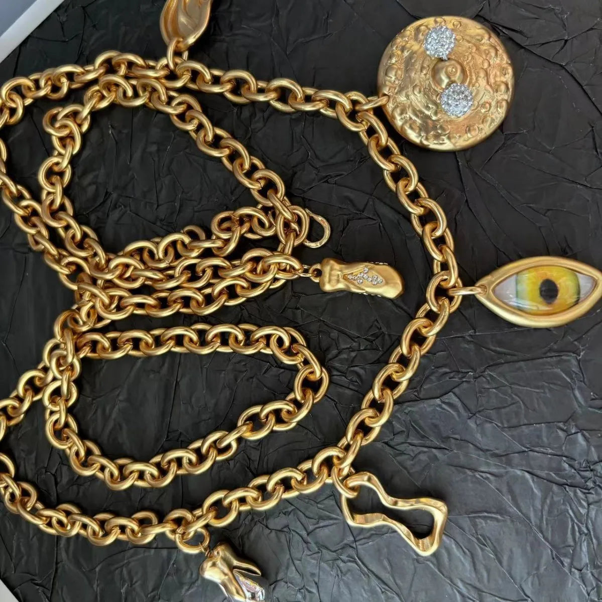 Summer new high-quality copper gold-plated necklace, waist chain and bracelet sets