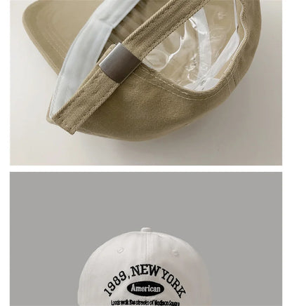 Retro Letter Embroidery Baseball Cap for Men and Women Curved Brim Hat Summer Outdoor Soft Top Caps Casual Snapback Sun Hats