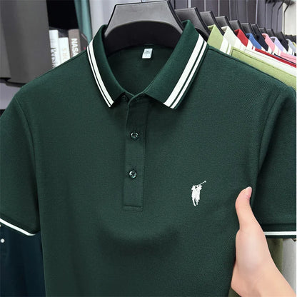 100% cotton luxury brand short sleeve polo shirt men new classic pony embroidery summer T-shirt high-end fashion casual Paul top