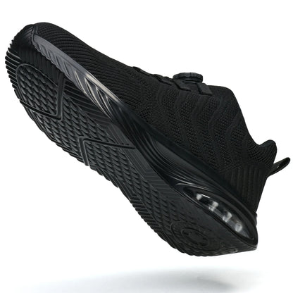 Men's Safety Shoes Anti-impact Lightweight Breathable Plastic Cap Toe Work Shoes Fashionable Button Design for Men