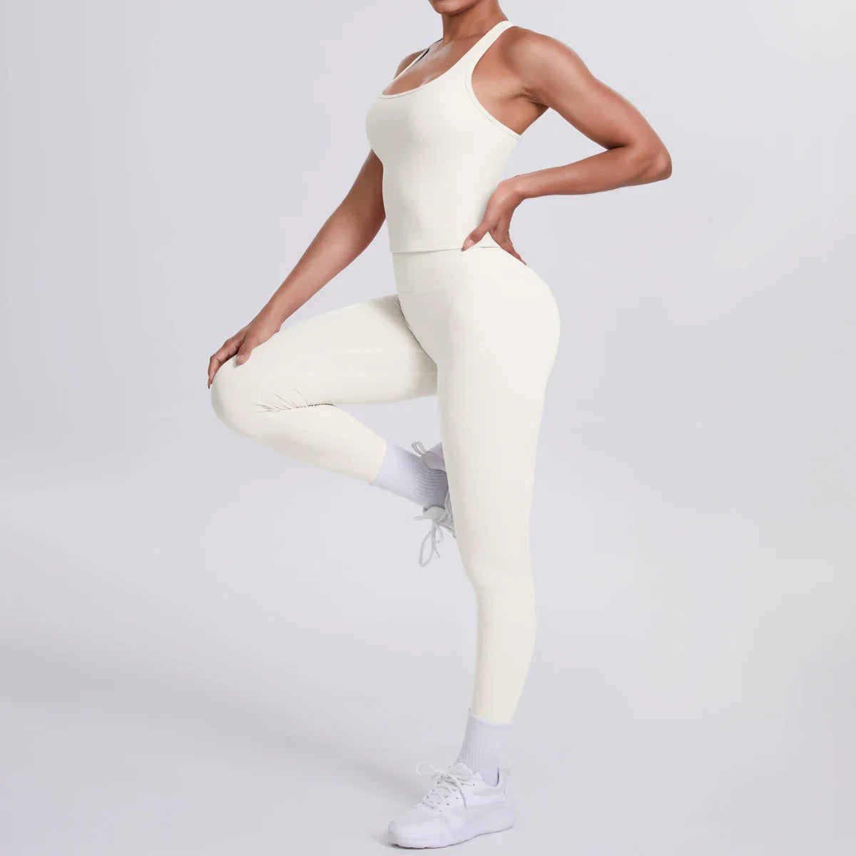 Yoga Top Set Fitness Gym Suit Training Sleeveless Sport Gym Tops Crossover Back Sports Underwear Tummy Control Slimming