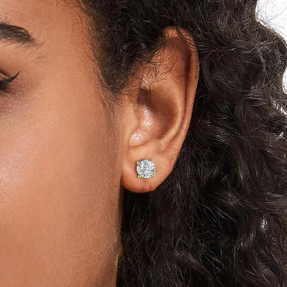 0.2-5ct Moissanite Stud Earring for Women Men Round D Color Diamond 925 Sterling Silver 18K Gold Plated Jewelry with Certificate