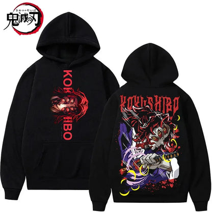 Print Black Hoodie, Oversized Streetwear Sweatshirt Men Women Long Sleeve Casual Autumn Top Unisex