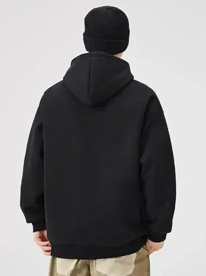Khaki Hoodie Men Women Anime Character Print Pullover with Japanese Kanji Sleeve Design and Chest Logo Casual