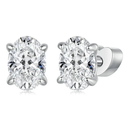 925 Sterling Silver Animals Cute Paws Rainbow Stud Earrings For Women Heart Oval Flower Zircon Crab Ear Studs Jewelry Gift