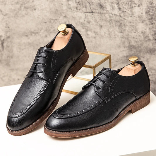 Trend Dress Shoes Man Retro Casual Business Oxfords Leather Shoes Men Formal Social Brogues Wedding Party Leather Shoes For Male