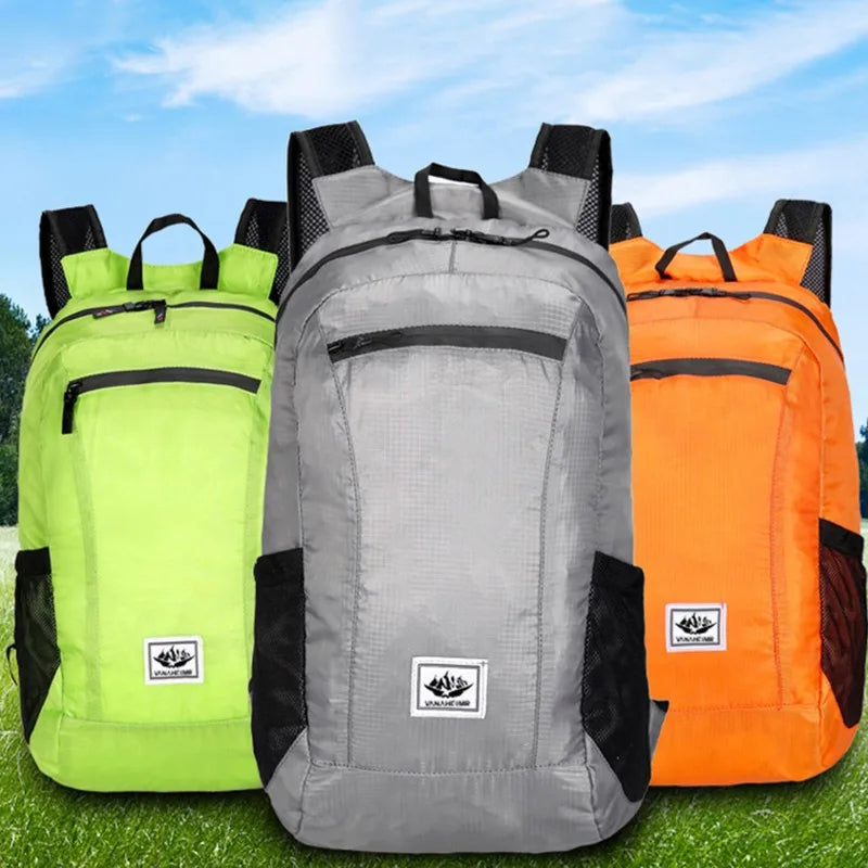 Portable Foldable Backpack,Men Women Ultralight Folding Bag,Outdoor Climbing Cycling Hiking  Knapsack Travel Daypack