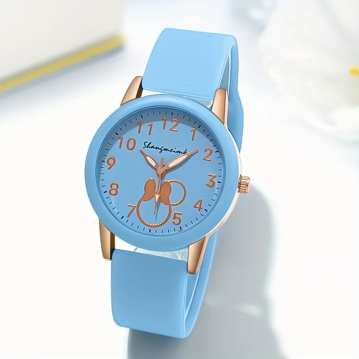 Casual Round Pointer Women Quartz Watch Cute Candy Color Analog Silicone Band Wrist Watch For Woman Clock