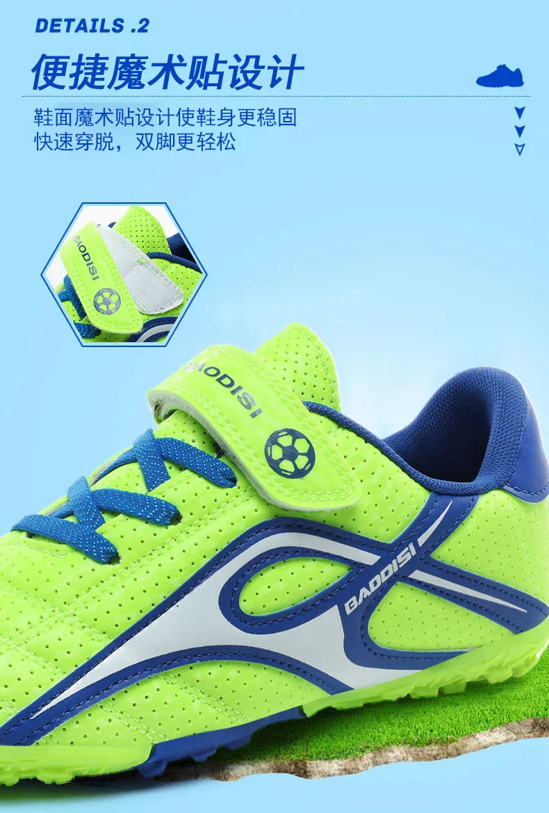Kids Soccer Shoes Boys Grils Football Boots Non-Slip Training Indoor Outdoor Unisex Athletic Shoes Breathable Ultralight Sports