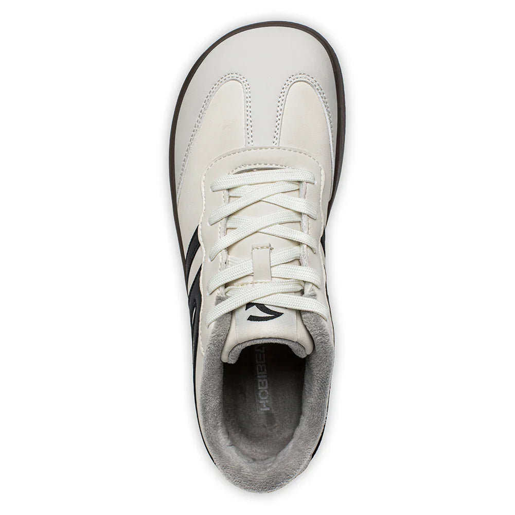 Wide Toe Shoes Unisex Artificial Leather Faux Fur Lined Sneakers Casual Retro Lace Up Shoes for Women Men