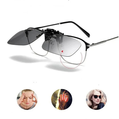 Sunglasses Myopia Glasses Clip Driver Fishing Night Vision Myopia Clipon Sun Shading Eyeglasses