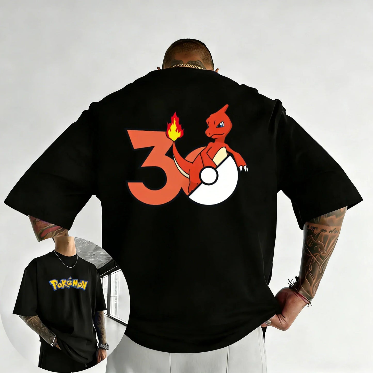 Printed T-shirt Summer Men's and Women's Loose Casual Hip Hop Trendy Short Sleeve Top