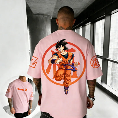 Oversized Cotton T-shirt Summer Printed Men's Street Hip Hop Loose Casual Short Sleeve Top