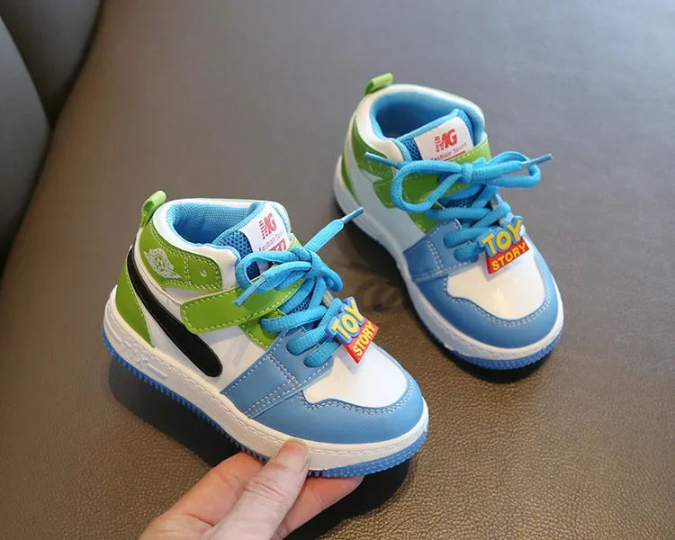 Fashion Children Sneakers Outdoor Non-Slip Boy Girl Casual Board Footwear Colorful High-top Kid Running Sports Leisure Shoes
