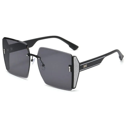 Women Fashion Rimless Beach Gradient Sunglass Original Lady Retro UV400 Eyeglasses
