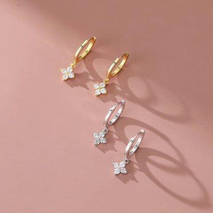 Moissanite Necklace Bracelet Earring 925 Sterling Silver Four Leaf Flower Pendant Moissanites Jewelry Set For Wedding Gift