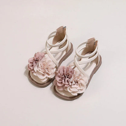 Girls' Sandals 2026 Summer New Children's Flower Princess Shoes Soft Sole Anti Slip Baby Girls' Roman Sandals