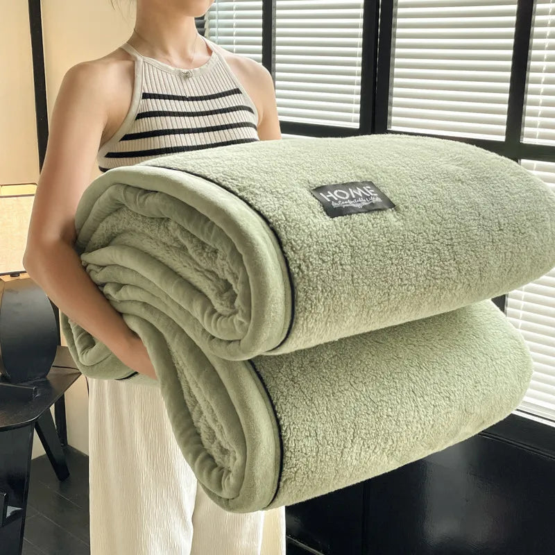 New Grade A Half-sided Velvet Autumn Winter Keep Warm Blankets for Bed Soft Fluffy Warmth Sofa Blanket Shawl Napping Blankets