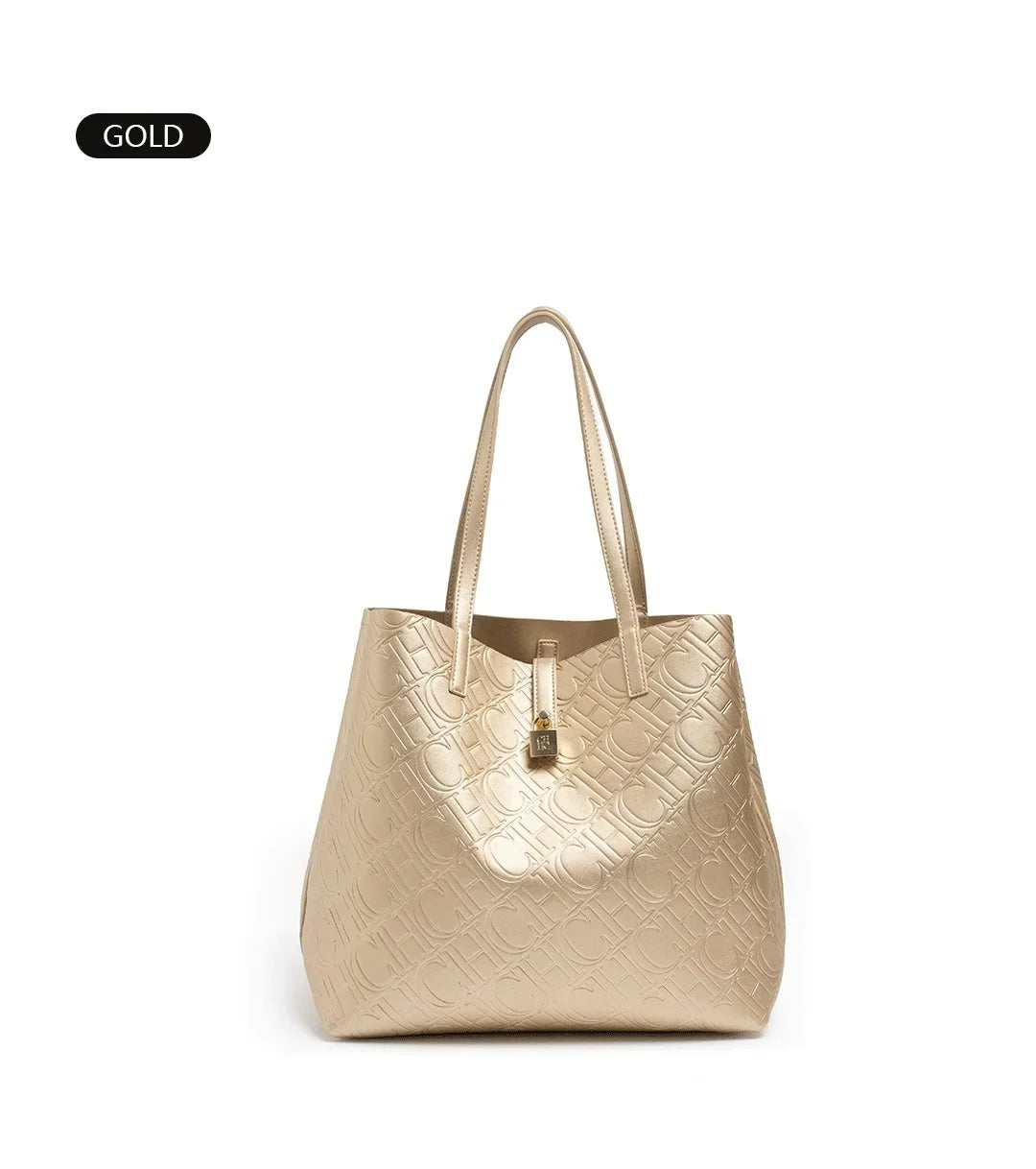 Solid Color Women's Bucket Bag Classic Luxury Letter Printing Simple Commuting Large Capacity Women's Handbag