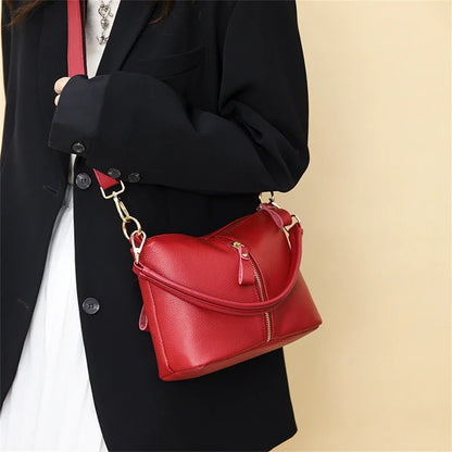 High Quality Genuine Leather Women Tote Bag Luxury Soft Cowhide Ladies Shoulder Crossbody Bags 2024 Fashion Female Messenger Sac
