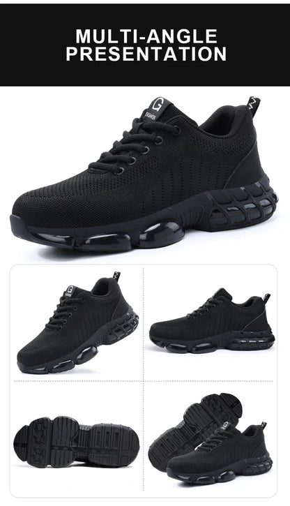 Steel Toe Safety Shoes Anti-smash Puncture-Proof Safety Work Shoes Breathable Wear-Resistant Construction Industrial Footwear