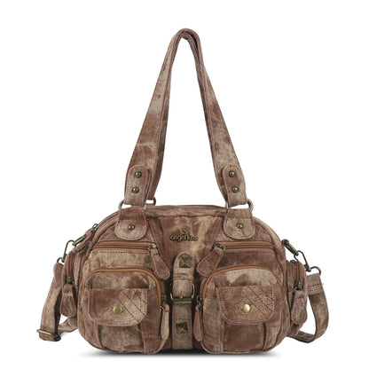 Vintage Bag Women Small Handbags Satchel Top-handle Handbag PU Shoulder Bag Dumpling Pack Multi-pockets Shoulder Bags