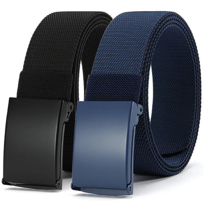 Men Female Belts Military Nylon Adjustable Belt Outdoor Travel Tactical Waist Belt with Plastic Buckle for Pants 125cm