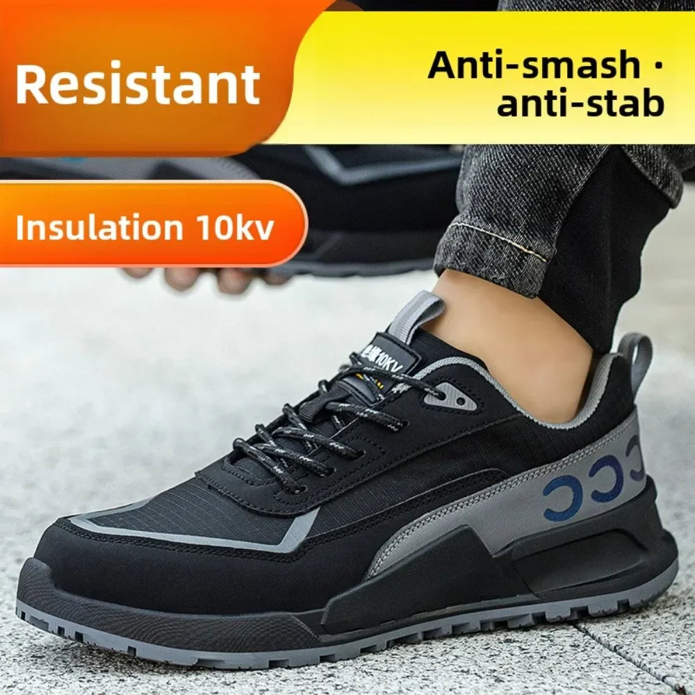 Labor Protection Shoes Men's Anti Smashing Anti Piercing Work Shoes Insulated 10KV Wear-resistant Electrical Shoes Safety Shoes