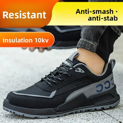 Labor Protection Shoes Men's Anti Smashing Anti Piercing Work Shoes Insulated 10KV Wear-resistant Electrical Shoes Safety Shoes