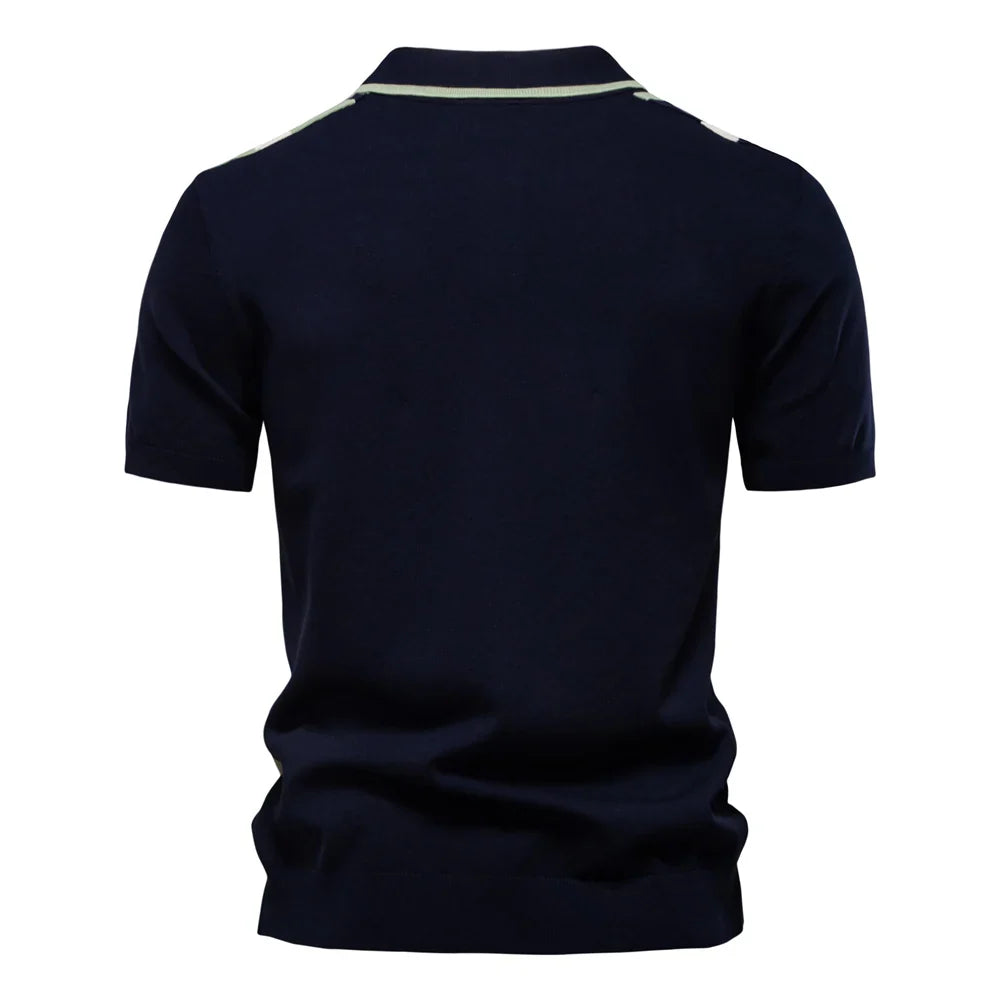 Brand Men's Striped Mesh Polo Shirt for High Quality Breathable Fabric Stylish Casual Male Polo Shirts ﻿