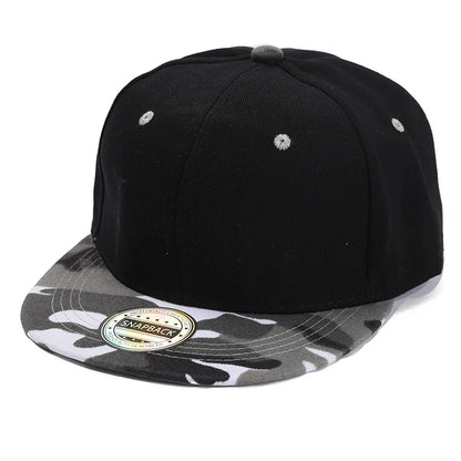Spring and Summer Baseball Cap Flat Brim Camouflage Fashion Hip Snapback Hat Plain Gorras Bone Blank Caps