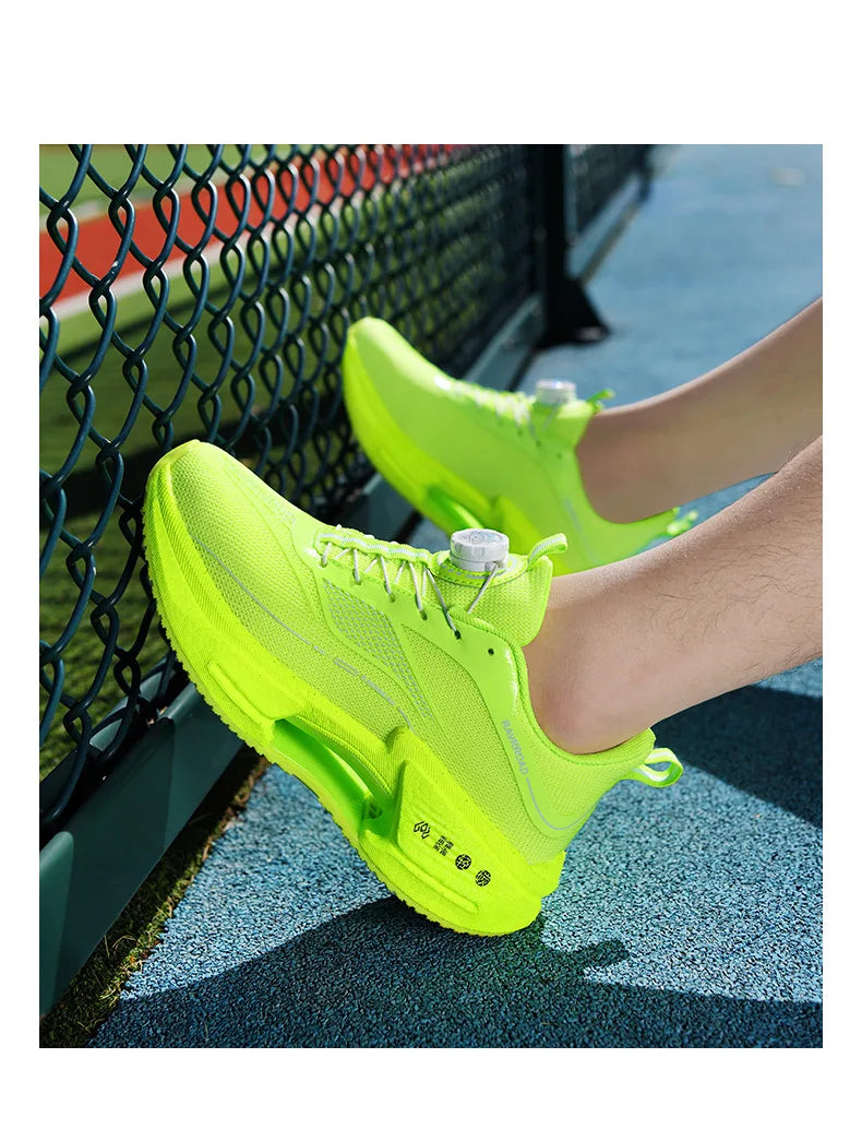 Family carbon plate running shoes for Boys Big Boys Student rotating button Technology TPU+ Popcorn high pop sneakers for girls